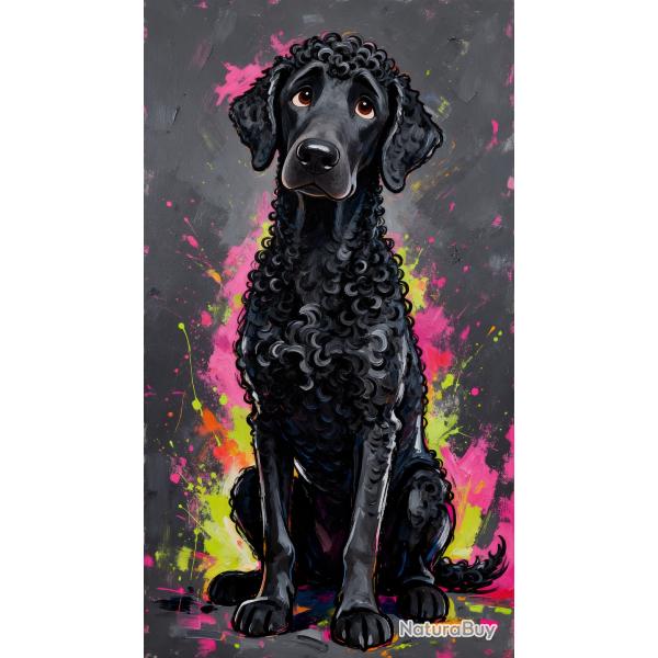 Curly-Coated Retriever - autocollant chien de chasse - collection GALT DOGS