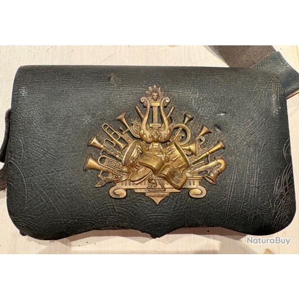 Giberne / Sacoche de Musicien Militaire ou Fanfare - XIXe Si�cle - Bel �tat Jus