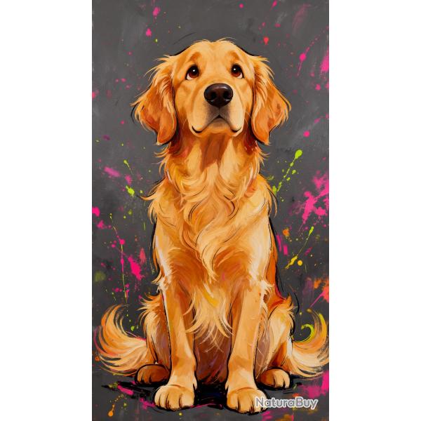 GOLDEN RETRIEVER - autocollant chien de chasse - collection GALT DOGS