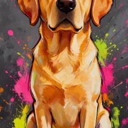 LABRADOR RETRIEVER - autocollant chien de chasse - collection GALT DOGS