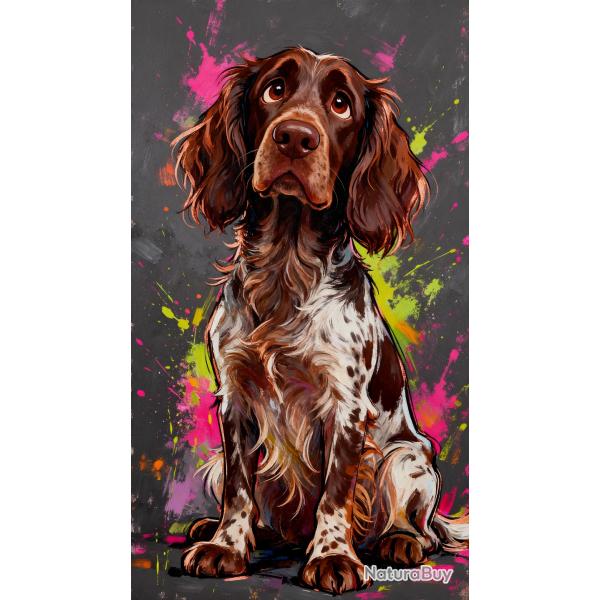Chien d'oysel allemand (Wachtelhund) - autocollant chien de chasse - collection GALT DOGS