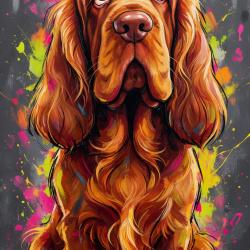 SUSSEX SPANIEL - autocollant chien de chasse - collection GALT DOGS