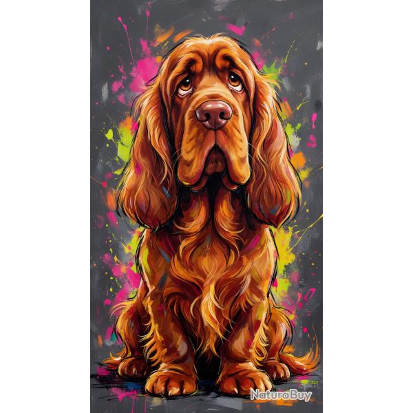 SUSSEX SPANIEL - autocollant chien de chasse - collection GALT DOGS