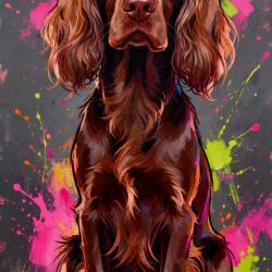Field Spaniel - autocollant chien de chasse - collection GALT DOGS