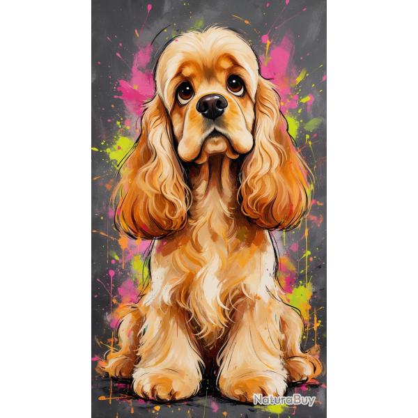 COCKER AMERICAIN - autocollant chien de chasse - collection GALT DOGS