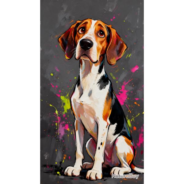 Anglo-fran�ais de petite v�nerie - autocollant chien de chasse - collection GALT DOGS