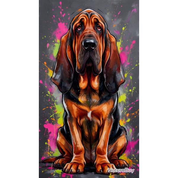Chien de Saint-Hubert - autocollant chien de chasse - collection GALT DOGS