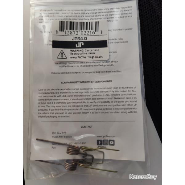 Kit ressorts JP pour ar15
