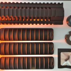 GARDE MAIN AIRSOFT 7 POUCES AVEC COUVRES RAILS X 3 ET BARREL NUT UMAREX