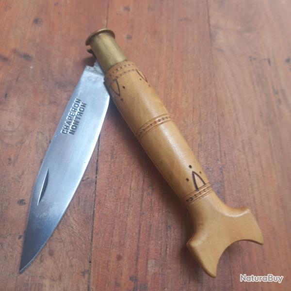 Couteau CHAPERON NONTRON CARPE Manche en Buis