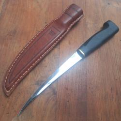 Couteau PUUKKO FINLANDAIS FISKARS avec &Eacute;tui en cuir