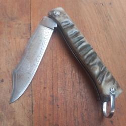 Unique Couteau DOUKDOUK Made in France  Manche en Corne de B&eacute;lier