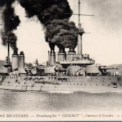 Carte postale ancienne Marine de guerre Cuirass&eacute; Diderot - N&deg;8990