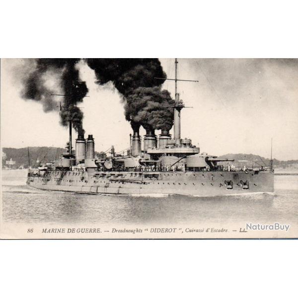 Carte postale ancienne Marine de guerre Cuirass� Diderot - N�8990