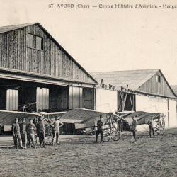 Carte postale ancienne Centre Militaire d'Aviation Avord Cher- N&deg;8996