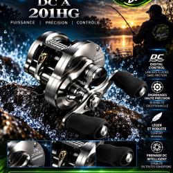 Moulinet casting SHIMANO Calcutta conquest DC A 201 HG 13 + 1 0.20mm/115m 255g 6.5 78cm 6kg
