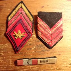 MILITARIA, insigne tissus de sous officier d'un r&eacute;giment d'artillerie antia&eacute;rienne et dixmude.