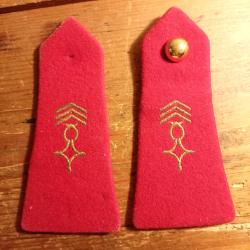 MILITARIA, paire de pattes d'&eacute;paules des troupes d'Afrique, WW2, compagnies m&eacute;haristes sahariennes.