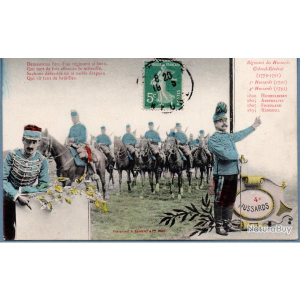 Carte postale ancienne 4e Hussards r�giment - N�9001