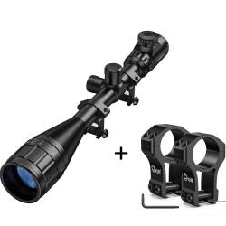 Lunette CVLife 6-24x50 &agrave; r&eacute;ticule lumineux + Colliers 11mm Extra-Hauts - 1� SANS PRIX DE RESERVE
