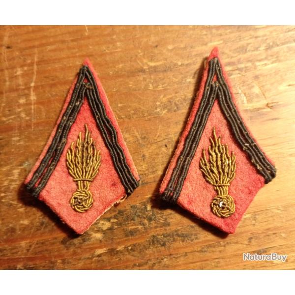 MILITARIA, insigne de col d'officier d'artillerie, mod�le 45.