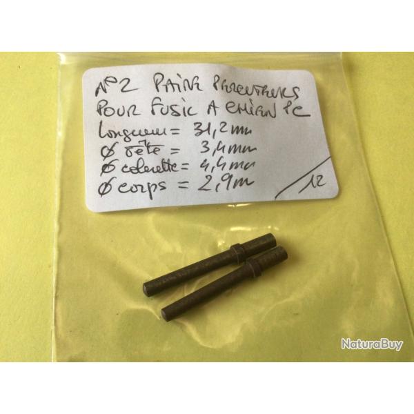 VENDU PAR LE-CUIRASSIER N�2 PAIRE PERCUTEURS FUSIL � CHIENS PERCUSSION CENTRALE