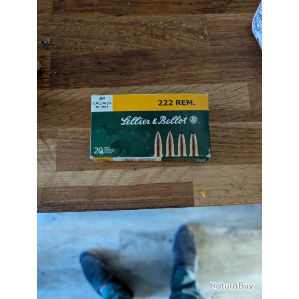 Trois boites de balles 222 rem