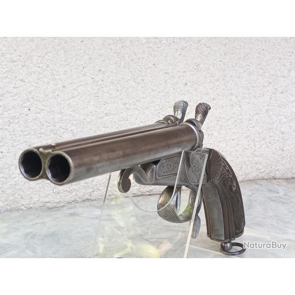 Rare pistolet � l'�cossaise GRIVOLAT P�re & Fils Cal. 11mm73