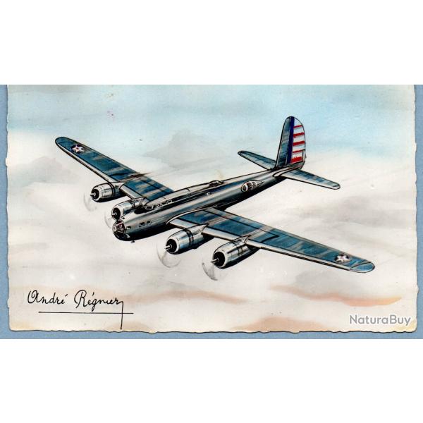 Carte postale Boeing Forteresse illustr�e par Andr� R�gnier -N�9006