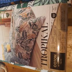 Parure de lit atmosphera tropical 260x240 neuf