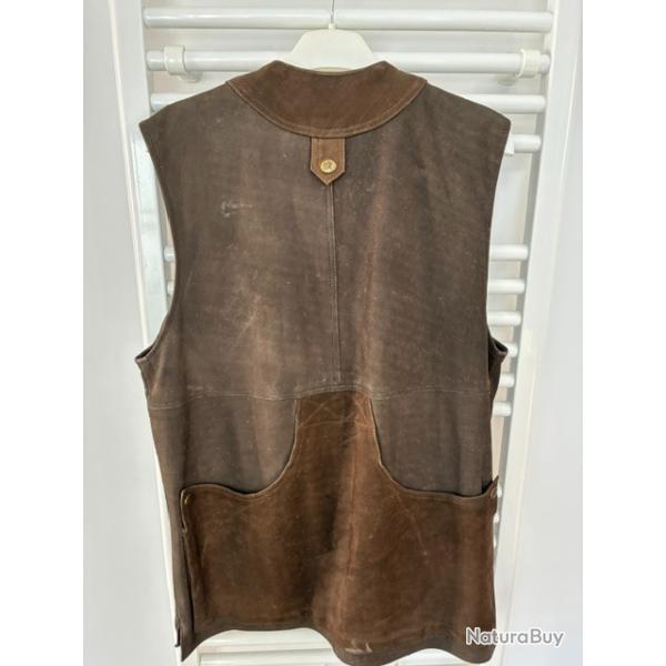 gilet cuir chasse club interchasse homme taille L neuf