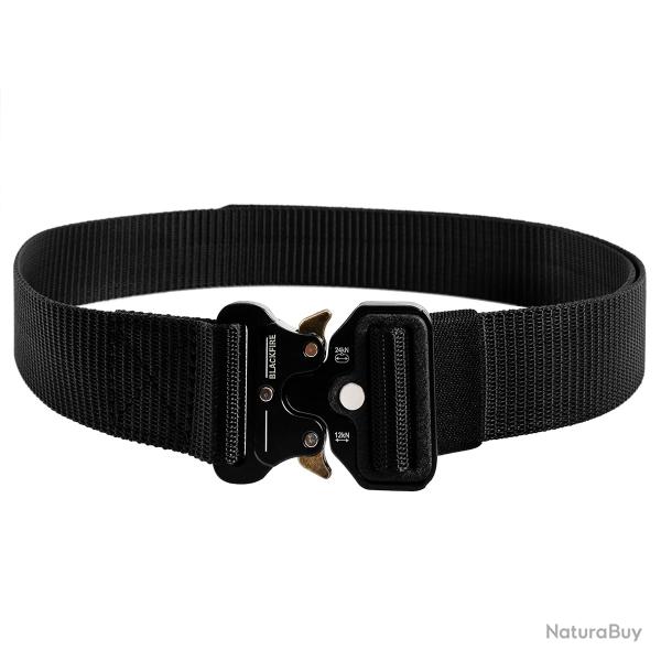 Ceinture Tactique Blackfire No. 9 37mm Polyester Boucle Style Cobra Ajustable Noir EDC