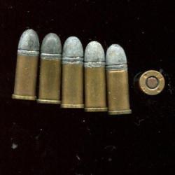 Lot de 6 cartouches .320 &agrave; balle pour revolver Bull Dog - amorce centrale - PRIX  PORT COMPRIS