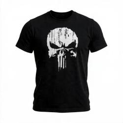 T-shirt Punisher noir en coton 190 g/m&sup2; pour un usage lifestyle XXL