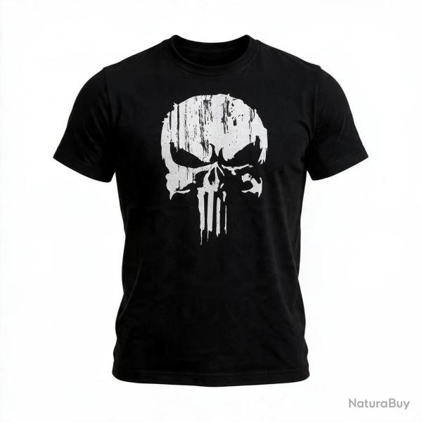T-shirt Punisher noir en coton 190 g/m� pour un usage lifestyle XL