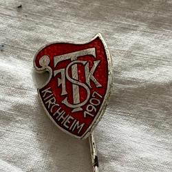 insigne (&eacute;pinglette ou badge-tige) du club de sport allemand FT Kirchheim (Freie Turner Kirchheim),