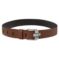 Ceinture Tactique Cuir Morowo 37mm Cuir Naturel Boucle M&eacute;tal Cognac EDC Outdoor