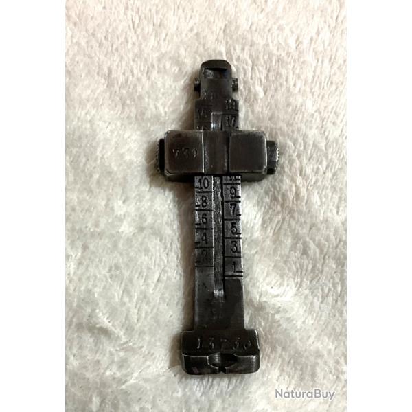 Hausse tangentielle plate gradu�e de 1 � 20 num�rot�e pour Mauser WW2