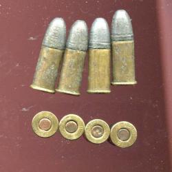 Lot de 4 cartouches .320 &agrave; balle pour revolver Bull Dog -  PORT COMPRIS