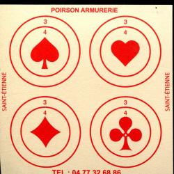 Lot de 50 cibles Jeu de cartes vintages  - dimensions 10 x 10 - PETIT PRIX = 2�