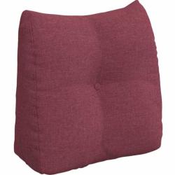 Coussin dos tissu polyester bordeaux 45x50x24 cm soutien ergonomique