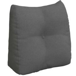 Coussin dos tissu polyester gris fonc&eacute; 45x50x24 cm soutien ergonomique