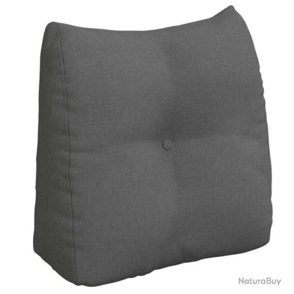 Coussin dos tissu polyester gris fonc� 45x50x24 cm soutien ergonomique