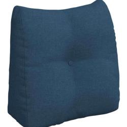Coussin dos tissu polyester bleu 45x50x24 cm soutien ergonomique