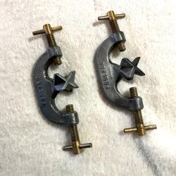 Prolabo lot de 2 anciennnes noix de serrage double porte mat&eacute;riel de laboratoire