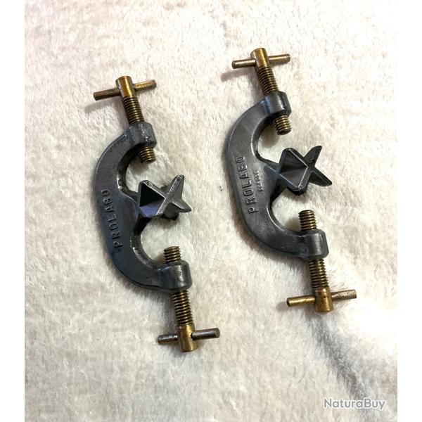 Prolabo lot de 2 anciennnes noix de serrage double porte mat�riel de laboratoire