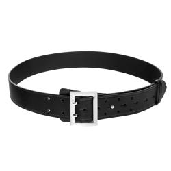 Ceinture Militaire Cuir M&M Leder 45mm Double Ardillon Noir