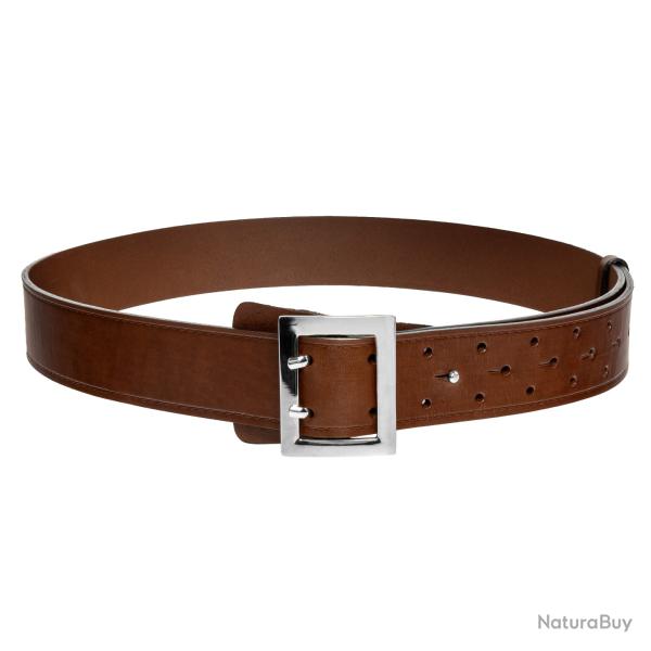 Ceinture Militaire Cuir M&M Leder 45mm Double Ardillon Marron