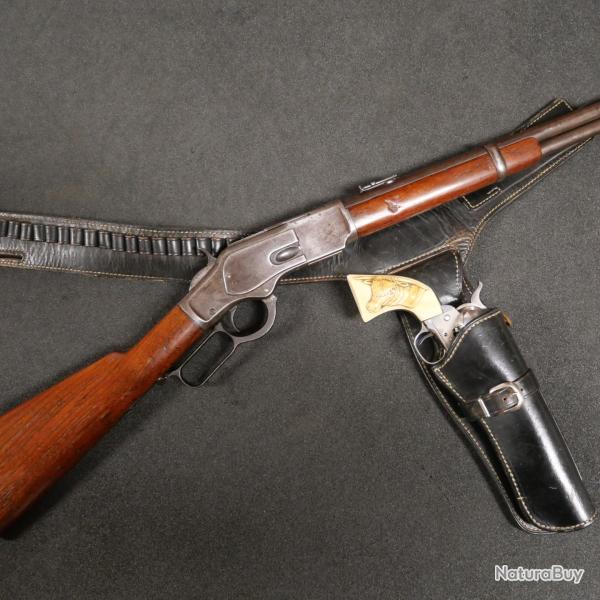 Carabine Winchester 1873 Calibre 44-40 fabrication de 1888, Beau Canon 20'' - Cat D et PV BNE