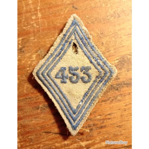 MILITARIA, insigne de bras du 453�me r�giment du mat�riel, mod�le 45.